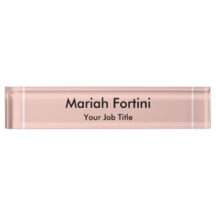 Plain Elegant Modern Minimalist Your Name Title Nameplate