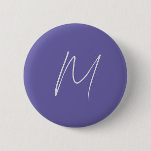 Plain Elegant Modern Own Name Monogram 2 Inch Round Button
