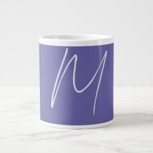 Plain Elegant Modern Own Name Monogram Large Coffee Mug