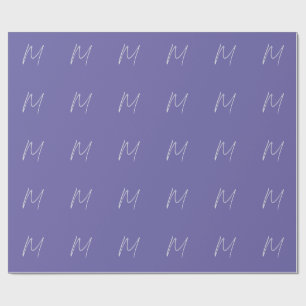 Plain Elegant Modern Own Name Monogram Wrapping Paper