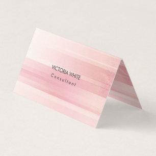 Plain Elegant Modern Pink Minimalist Business Card
