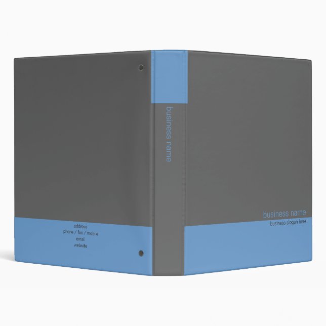 Plain Elegant Modern Simple Blue / Grey Stripe Binder (Background)