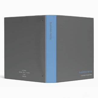 Plain Elegant Modern Simple Blue Stripe Binder