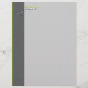 Plain Elegant Modern Simple Green Stripe Letterhead