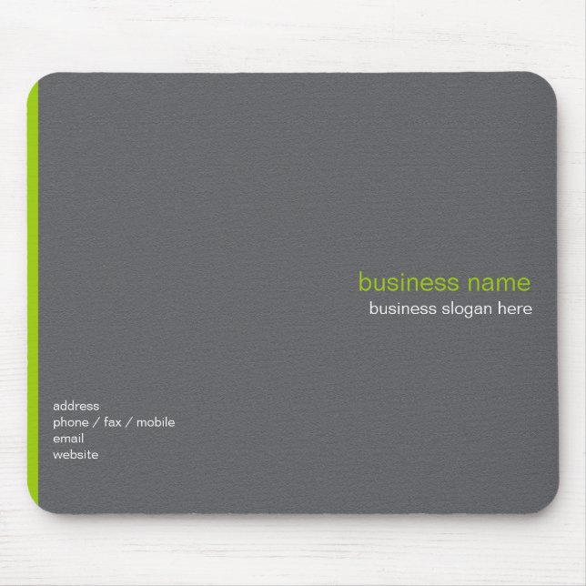 Plain Elegant Modern Simple Green Stripe Mouse Pad (Front)