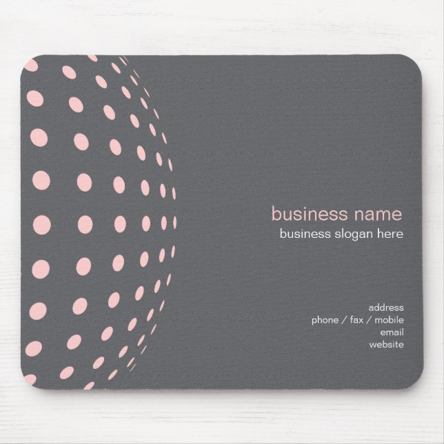 Plain Elegant Modern Simple Light Pink Circles Mouse Pad (Front)