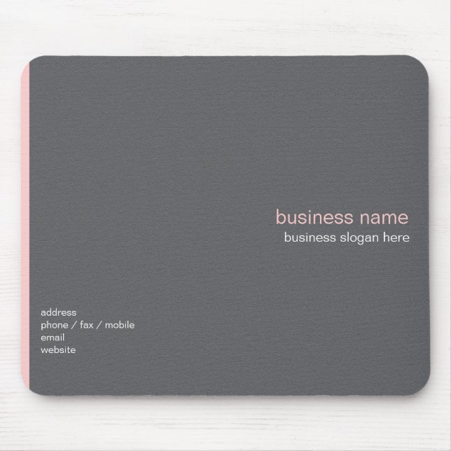 Plain Elegant Modern Simple Light Pink Stripe Mouse Pad (Front)