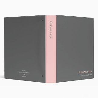 Plain Elegant Modern Simple Pink Stripe Binder