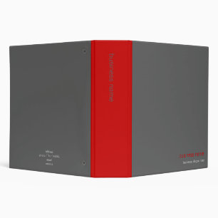 Plain Elegant Modern Simple Red Stripe 2" Binder