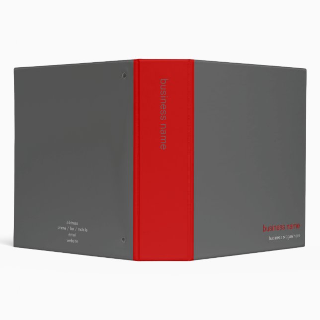 Plain Elegant Modern Simple Red Stripe 2" Binder (Background)