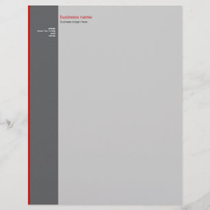 Plain Elegant Modern Simple Red Stripe Letterhead