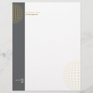 Plain Elegant Modern Simple Yellow Dots Letterhead