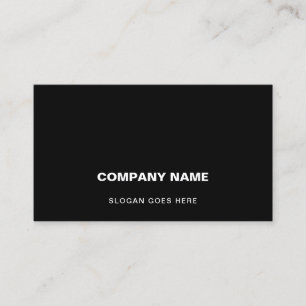 Plain Elegant Professional Modern Black Simple Business Card
