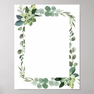 Plain Eucalyptus Green Foliage Poster