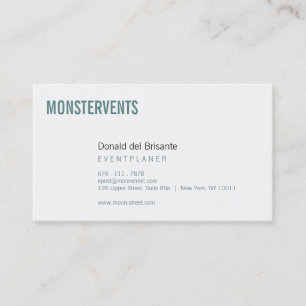 Plain Event Planer Business Card