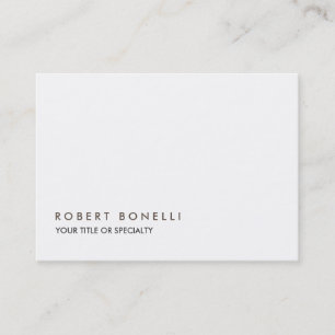Plain Exclusive Modern Black White Business Card