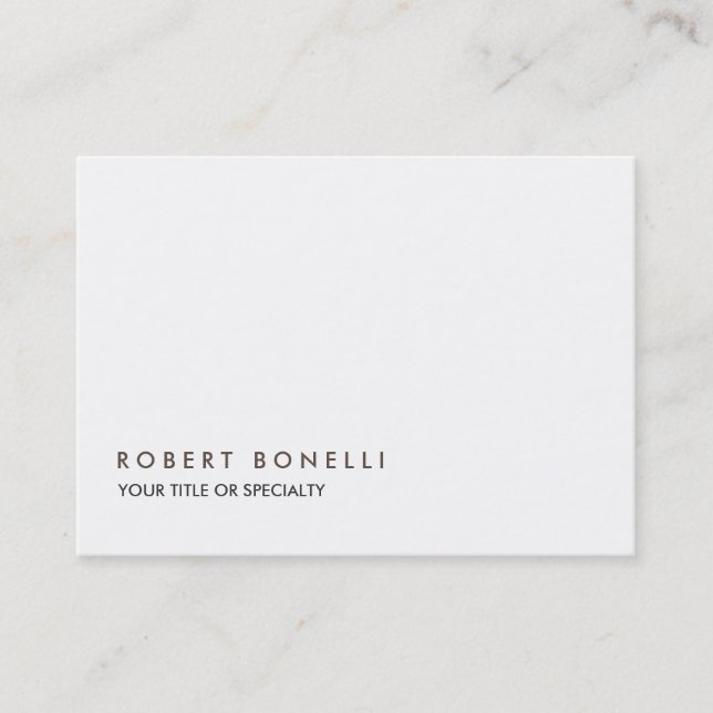 Plain Exclusive Modern Black White Business Card (Front)