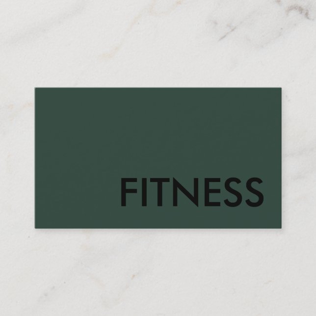 Plain Fitness Modern Minimalist Business Card (Front)