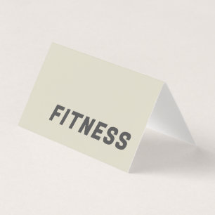 Plain Fitness Trainer Sport Modern Minimalist Business Card