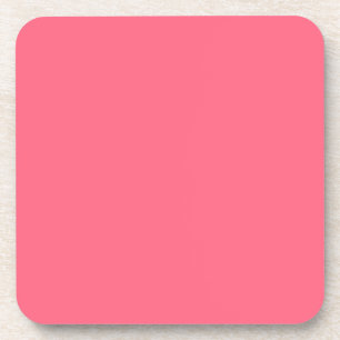 Plain Flamingo Love Hot Pink coaster cork back