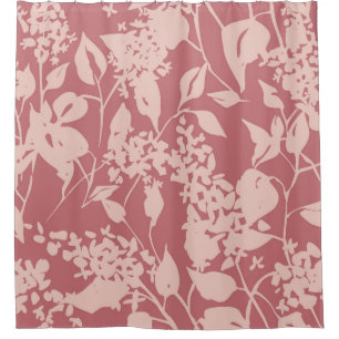 Plain floral drawing. Silhouettes of blooming lila