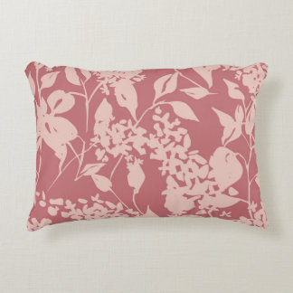Plain floral drawing. Silhouettes of blooming lila Accent Pillow