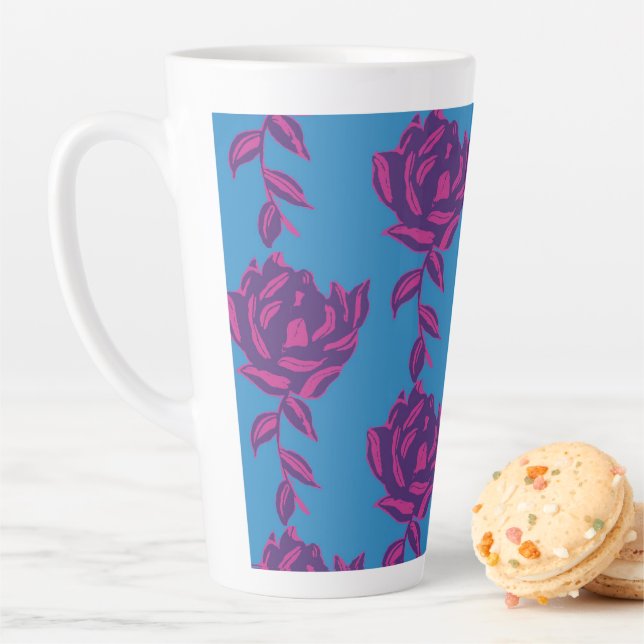 Plain Floral Latte Mug (In Situ)