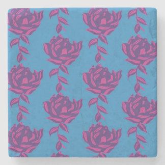 Plain Floral Stone Coaster