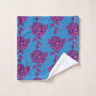 Plain Floral Wash Cloth