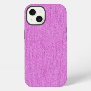 Plain Fuchsia (Crayola) with Wood Grain Monogram iPhone 13 Case