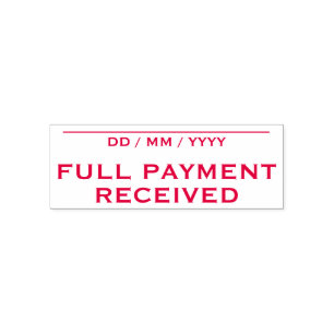 Plain "FULL PAYMENT RECEIVED" Rubber Stamp