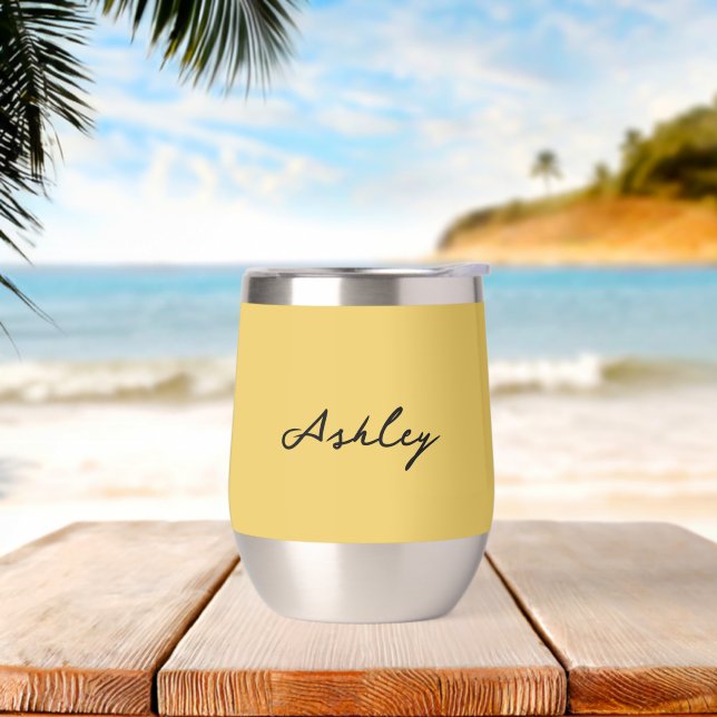 Plain gold script personalized (Beach)