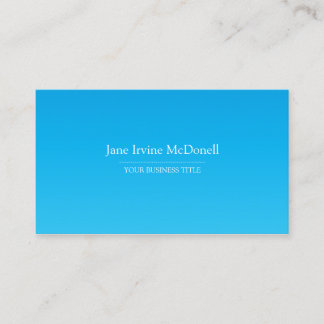 Plain Gradient Blue Business Card