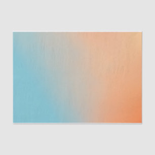 Plain Gradient Sky Blue and Orange Tissue Paper
