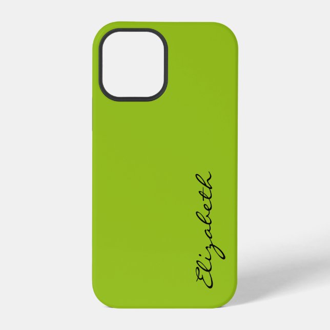 Plain Green Background iPhone Case (Back)
