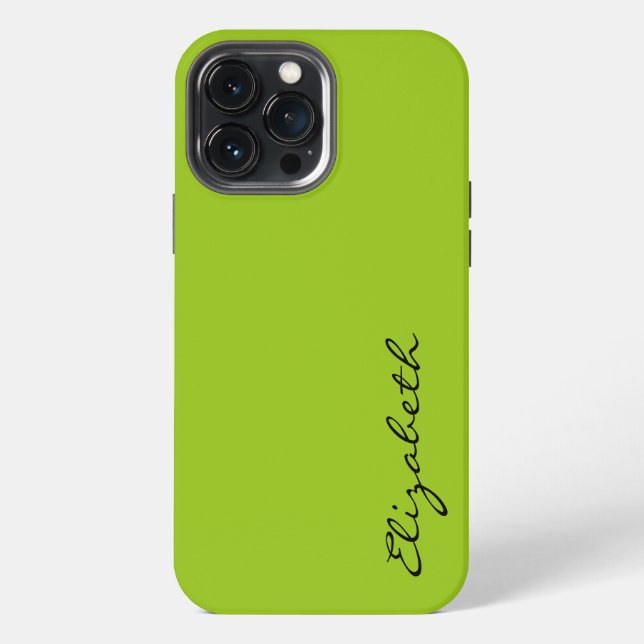 Plain Green Background iPhone Case (Back)