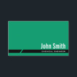 Plain Green Chemical Engineer Business Card<br><div class="desc">Plain Green Chemical Engineer Business Card.</div>