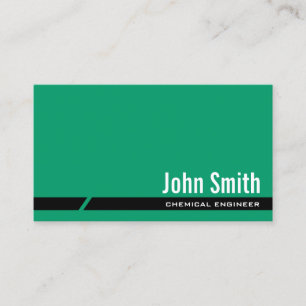 Plain Green Chemical Engineer Business Card