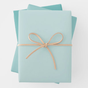 Plain Green in Three Light Tones Wrapping Paper Sheet