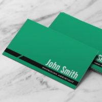 Plain Green Physician Assistant Business Card
