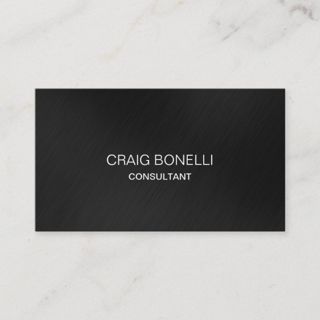 Plain Grey Chic Professional Business Card (Front)