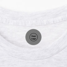 Plain grey custom logo employee labels