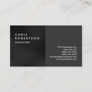 Plain Grey Modern Creative Business Card