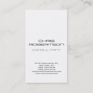 Plain Grey White Attractive Business Card