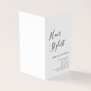 Plain Hair Stylist Modern Minimalist Elegant Business Card