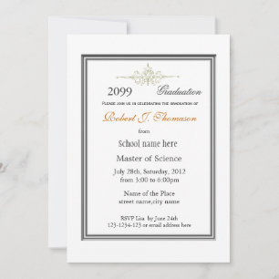 Plain high achievement graduation announcement