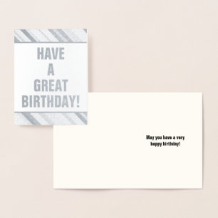 Plain, Humble "HAVE A GREAT BIRTHDAY" Card