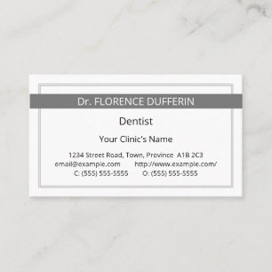 Plain & Humble Medical Professional Business Card