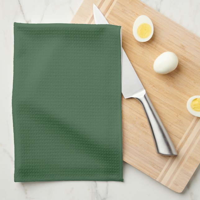 Plain Hunter Green Kitchen Towel (Quarter Fold)