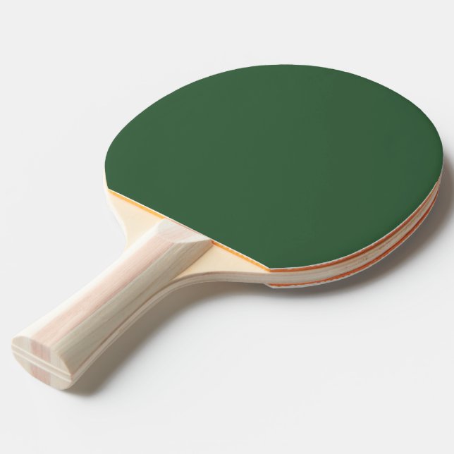 Plain Hunter Green Ping Pong Paddle (Front Angle)